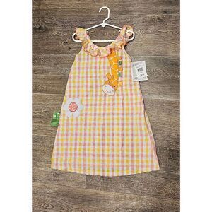 BONNIE JEAN Boutique Giraffe Seersucker Dress Size 6 NWOT